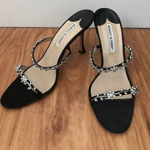 Manolo Blahnik black heeled sandals